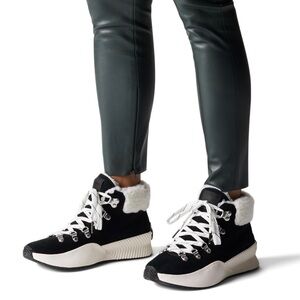 Sorel Black and White High-Top Sneakers Sz 8